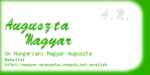 auguszta magyar business card